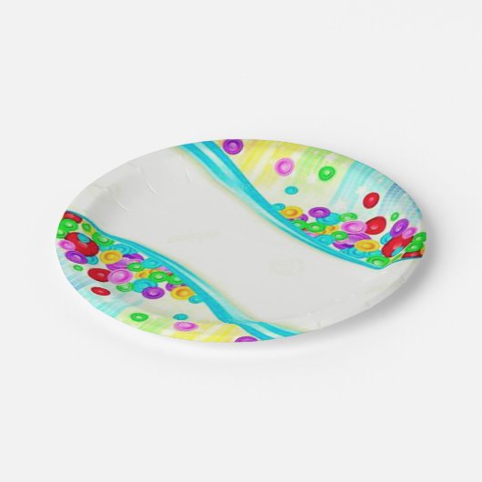 Papieren borden kleurig papieren bordje (Gekanteld)