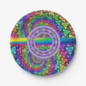 Papieren borden kleurig papieren bordje (Voorkant)