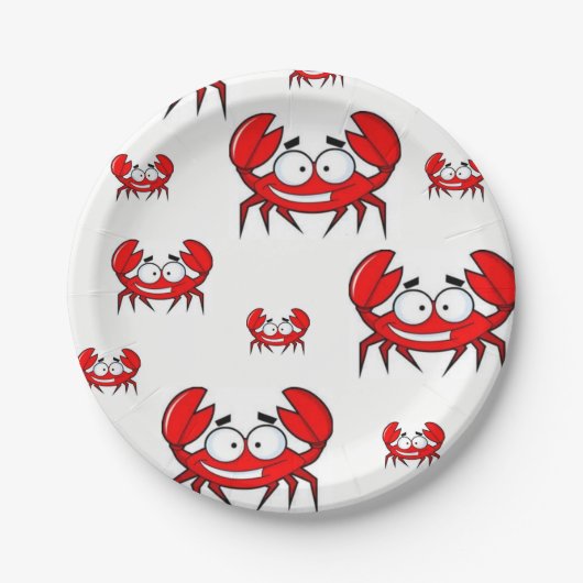 Papieren borden krabben papieren bordje (Voorkant)