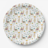 Papieren Borden - Llama Garden Party Papieren Bordje (Voorkant)