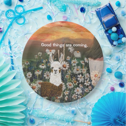 Papieren Borden Llama Papieren Bordje (Feest)