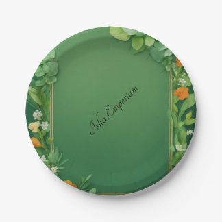 Papieren Borden maken met bloemenmotieven Bordje