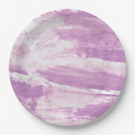 Papieren Borden met Abstract lavenderontwerp Bordje