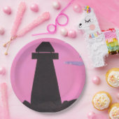 Papieren Borden met een vuurtorontwerp Bordje (Feest)