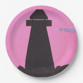Papieren Borden met een vuurtorontwerp Papieren Bordje