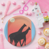 Papieren Borden met Giraffe Bordje (Feest)