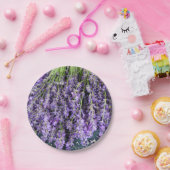 Papieren borden met lavendelstengels bordje (Feest)