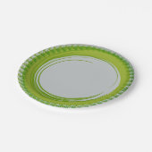 Papieren Borden met natuurlijke groene grens Papieren Bordje (Gekanteld)