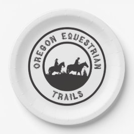 Papieren borden met OET-logo Bordje