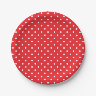 Papieren borden met polka stippen bordje