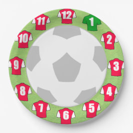 Papieren Borden met rode en witte Shirten Papieren Bordje