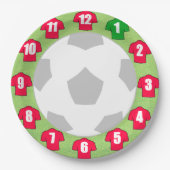 Papieren Borden met rode Shirten Papieren Bordje (Voorkant)