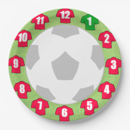 Papieren Borden met rode Shirten Papieren Bordje