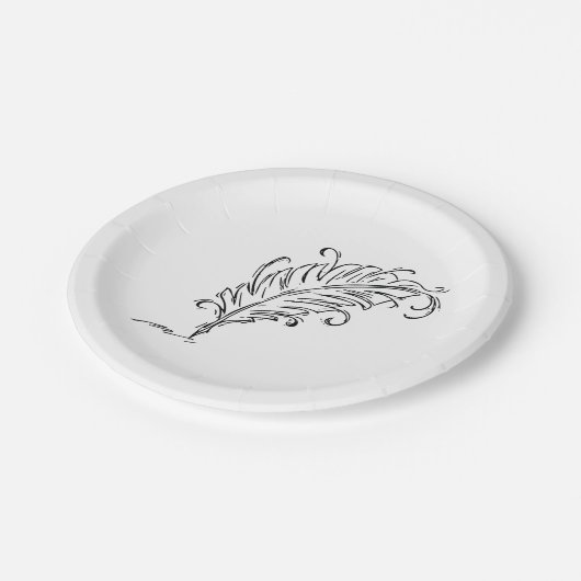 Papieren Borden met vier pennen Papieren Bordje (Gekanteld)