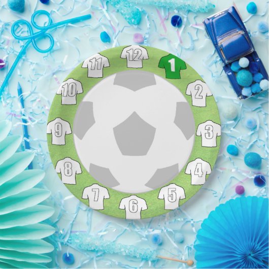 Papieren Borden met witsportShirten Papieren Bordje (Feest)