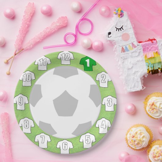 Papieren Borden met witsportShirten Papieren Bordje (Feest)