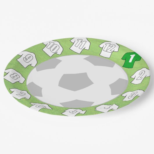 Papieren Borden met witsportShirten Papieren Bordje (Gekanteld)