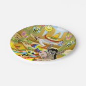 Papieren Borden, Mexicaans Man Donkey Sun Bee Turt Papieren Bordje (Gekanteld)