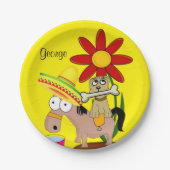 Papieren Borden, Mexicaanse Donkey Dog Sombrero Ye Papieren Bordje (Voorkant)