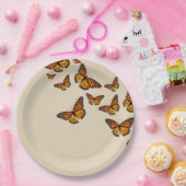 Papieren borden Monarch Vlinder Picknickfeest Papieren Bordje (Feest)