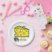 Papieren Borden Mousey Cheesy Music Bordje (Feest)
