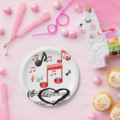 Papieren borden muziek papieren bordje (Feest)