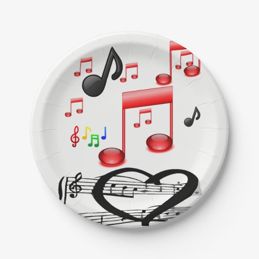 Papieren borden muziek papieren bordje (Voorkant)