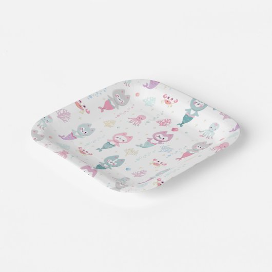 Papieren Borden Nautisch Thema Verjaardagsfeest. Papieren Bordje (Gebogen)