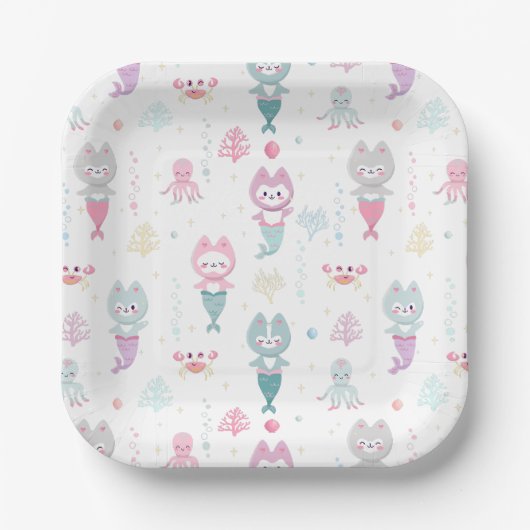 Papieren Borden Nautisch Thema Verjaardagsfeest. Papieren Bordje (Voorkant)