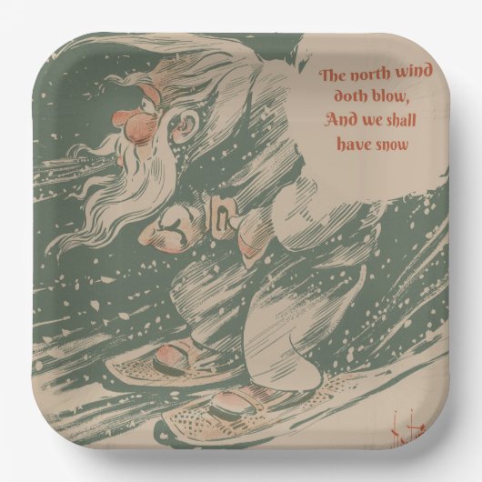 Papieren Borden noordenwind Papieren Bordje (Voorkant)