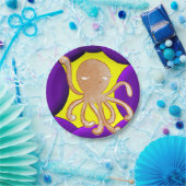 Papieren Borden octopus Bordje (Feest)