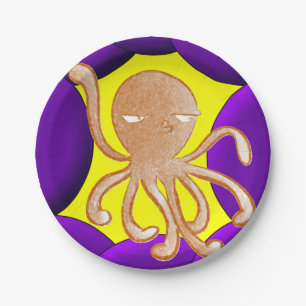 Papieren Borden octopus Bordje
