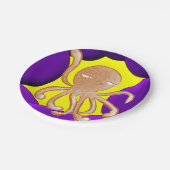 Papieren Borden octopus Bordje (Gekanteld)