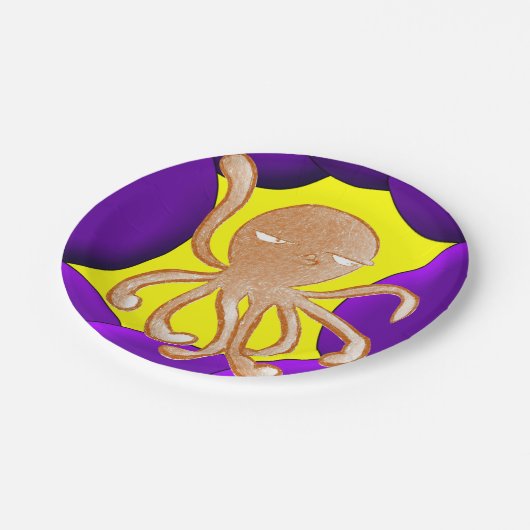 Papieren Borden octopus Papieren Bordje (Gekanteld)