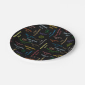 Papieren Borden oktober, 6 verjaardag Papieren Bordje (Gekanteld)