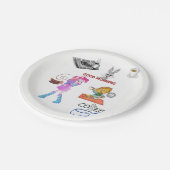 Papieren borden ontbijten papieren bordje (Gekanteld)