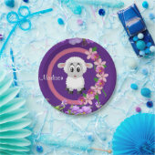 Papieren Borden, Paars van schapenlammeren Bordje (Feest)