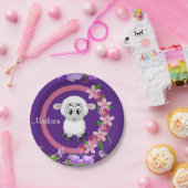 Papieren Borden, Paars van schapenlammeren Bordje (Feest)