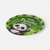 Papieren borden panda-feestje bordje (Gekanteld)