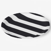 Papieren Borden Papieren Bord 9-inch zwart-witstri (Gekanteld)