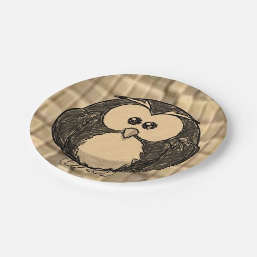 Papieren borden Penguin Papieren Bordje (Gekanteld)