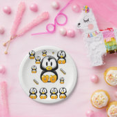 Papieren borden pinguins bordje (Feest)