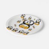 Papieren borden pinguins papieren bordje (Gekanteld)