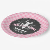Papieren Borden - Pink Woodland Baby shower Papieren Bordje (Gekanteld)
