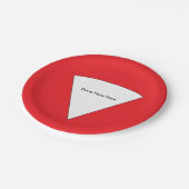 Papieren Borden "Pizza hier plaatsen" Bordje (Gekanteld)