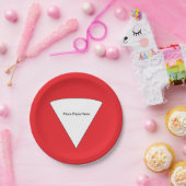 Papieren Borden "Pizza hier plaatsen" Papieren Bordje (Feest)