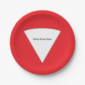 Papieren Borden "Pizza hier plaatsen" Papieren Bordje (Voorkant)
