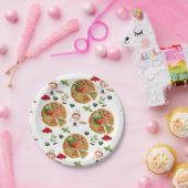 Papieren Borden, Pizza Party Papieren Bordje (Feest)