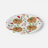 Papieren Borden, Pizza Party Papieren Bordje (Gekanteld)
