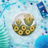Papieren borden Popcorn Bordje (Feest)